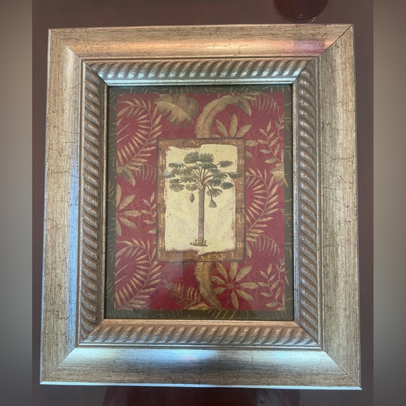 Palm tree framed art work - Picture 1 of 6